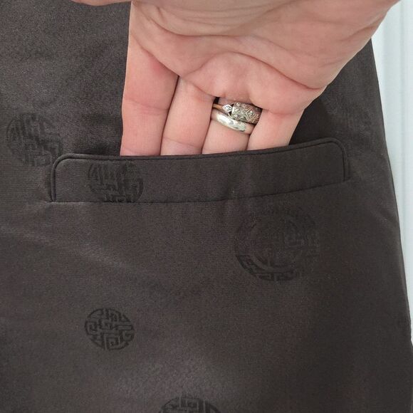 Golden Swallow Mink Fur Lined Amazing Frog Closure Brocade vintage vest,  Med - Picture 4 of 9